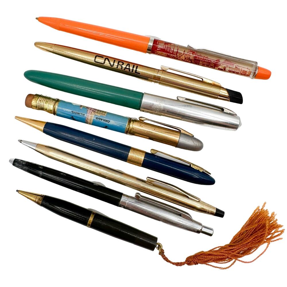 Vintage Fountain Ballpoint Floaty Pens Mechanical Pencil Writers Stationary Gift